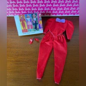 Vintage 1983 Barbie Fashion Classic Clothes, #5700 Paint The Town Red!